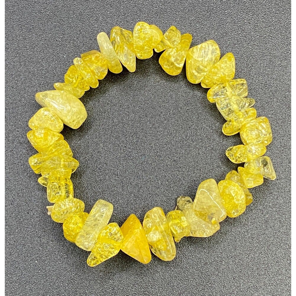Citrine Stone Chip Stretch Bracelet